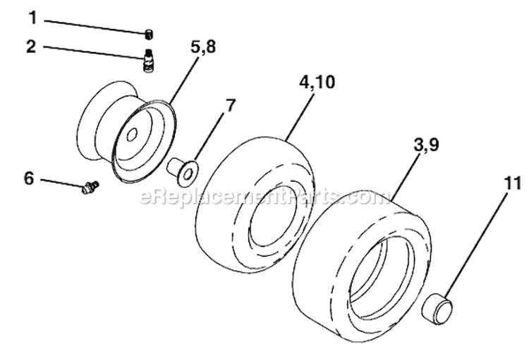 Page H Diagram and Parts List for WE12538H  Weed Eater Lawn Tractor